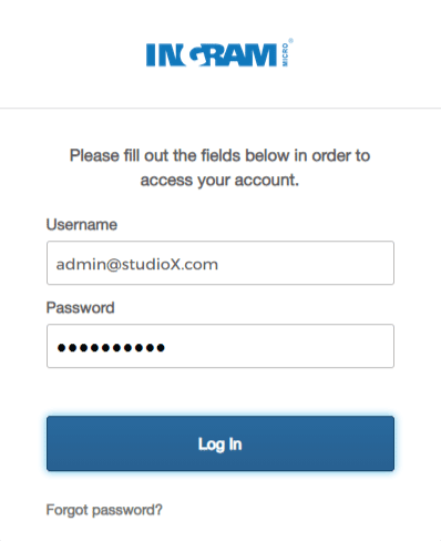 Enter your username and password